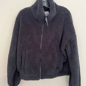 American Eagle huggable Sherpa XS/s black jacket cozy no flaws